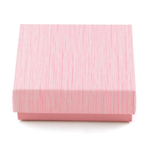 Cajas Regalo Joyería Cuadrada con Rallas