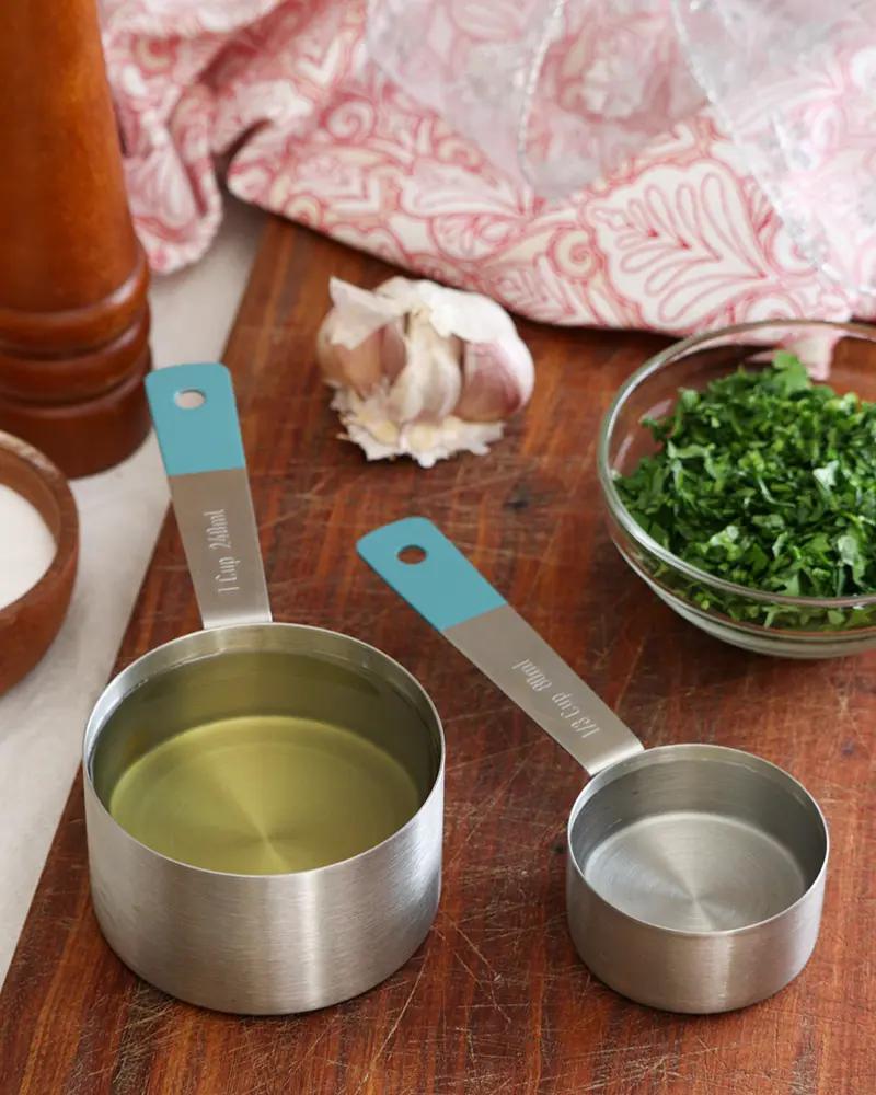 vinagreta ajo perejil aceite vinagre