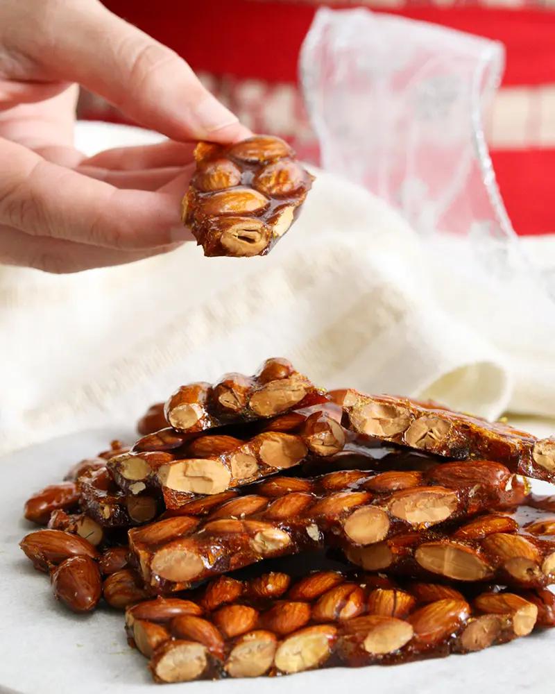 turron crocante almendra caramelo navidad