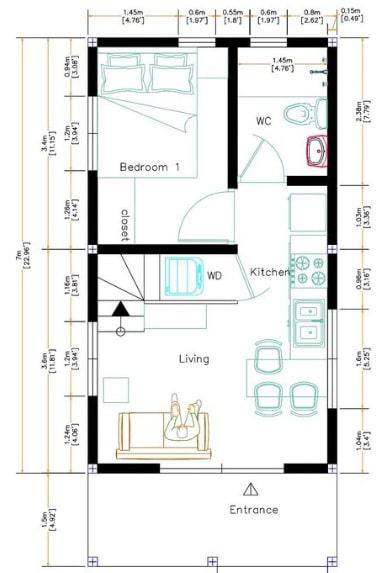 plano de casa pequeña gratis