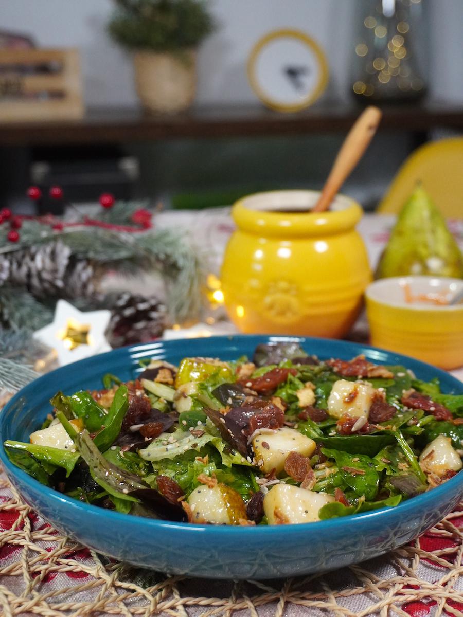 Ensalada de peras para Navidad