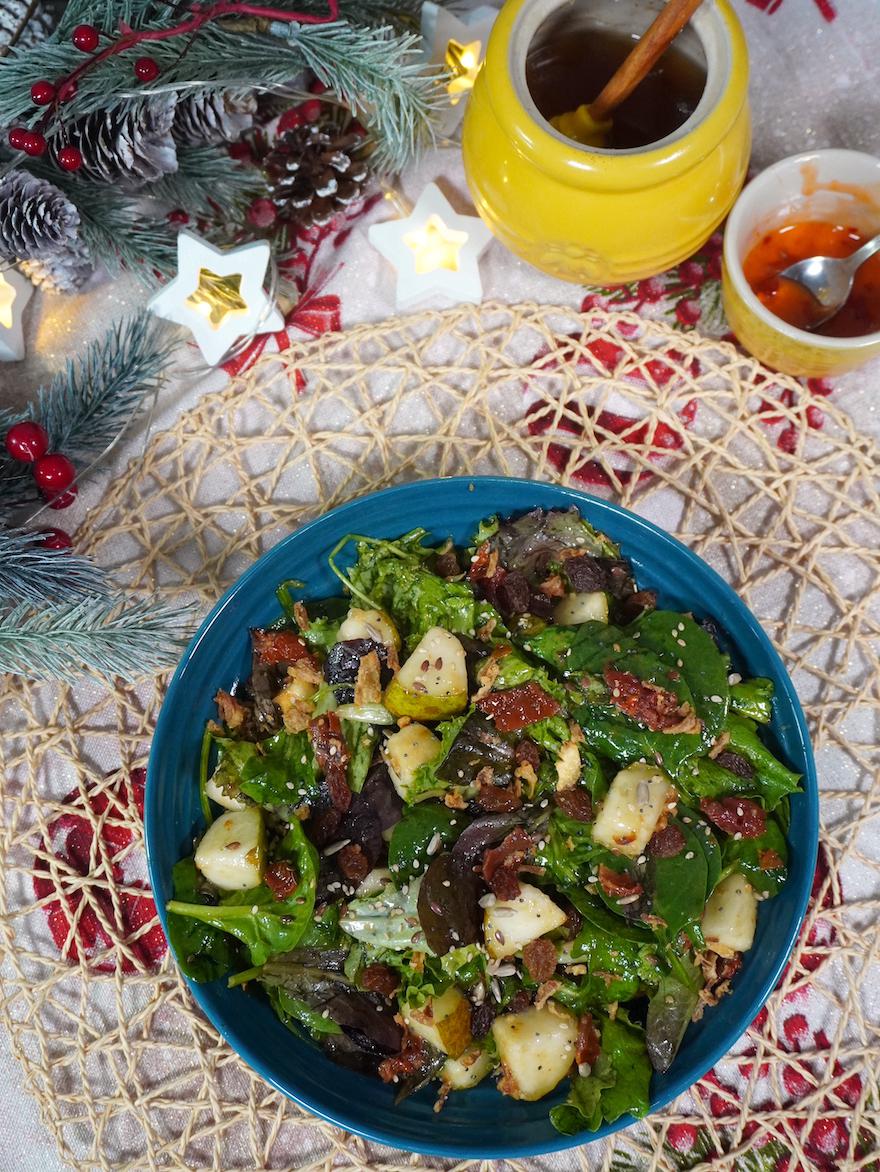 Ensalada de peras para Navidad