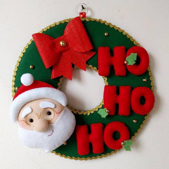 Coronas de navidad de fieltro