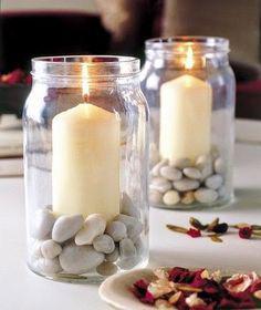 Decoración navideña con velas