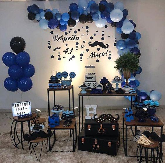 Decoración para cumpleaños de hombre