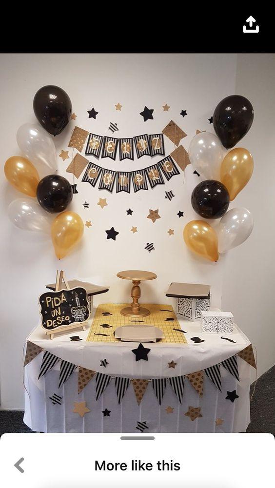 Decoración de cumpleaños para hombre sencilla
