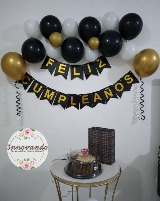 Decoración de cumpleaños para hombre sencilla