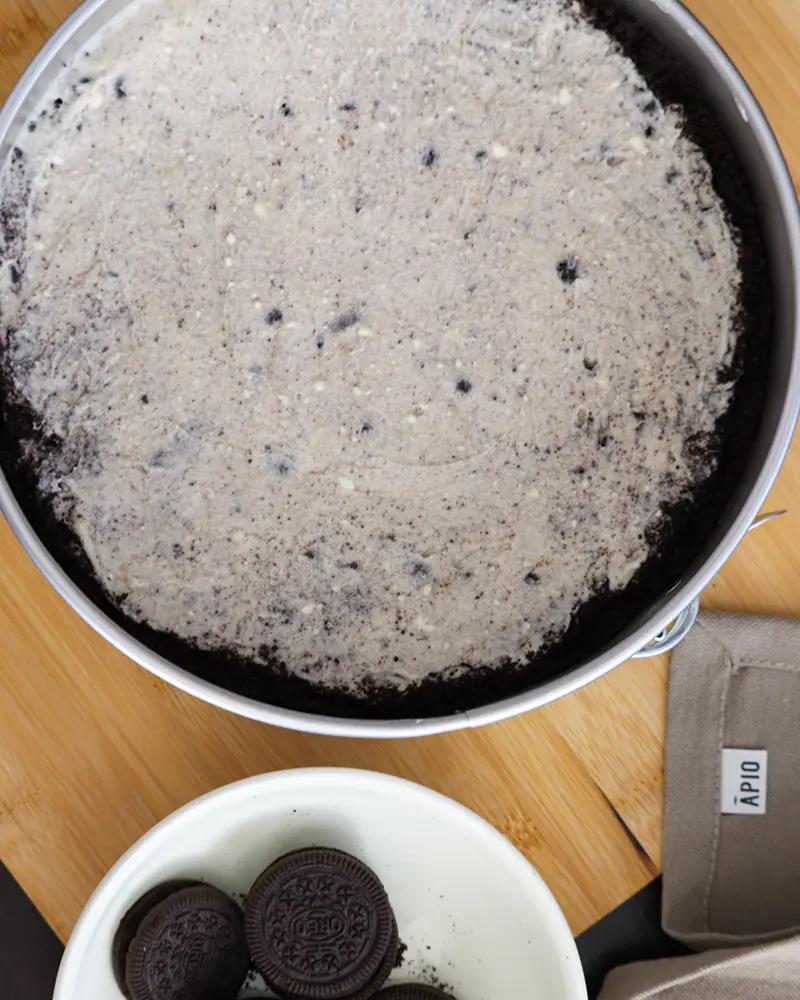 cheesecake oreo sin horno facil