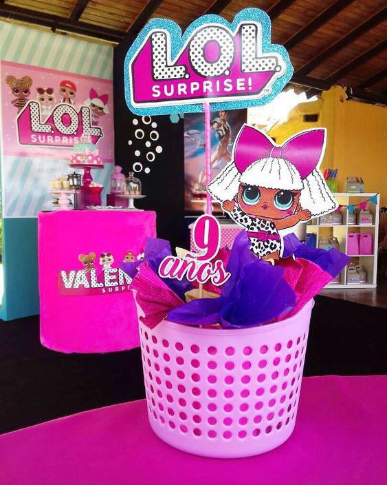 Centros de mesa para fiesta de lol surprise