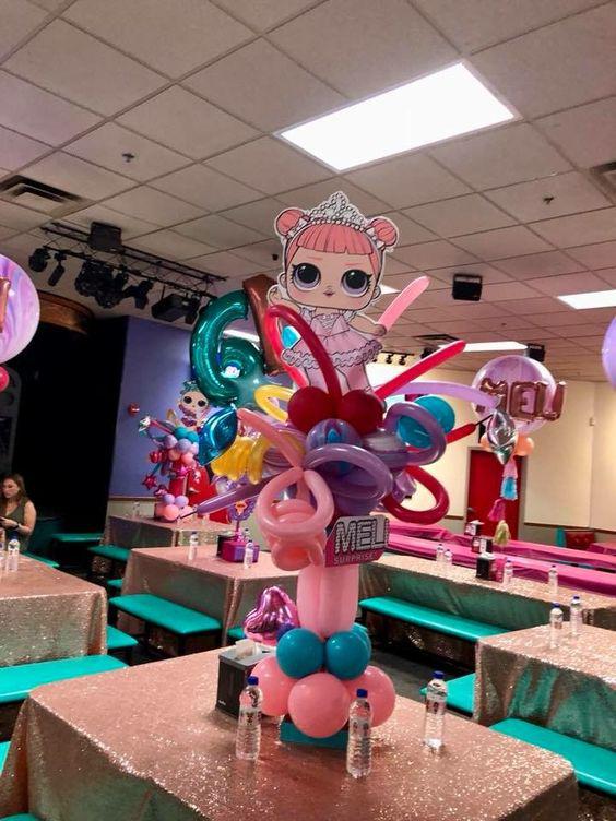 Centros de mesa para fiesta de lol surprise