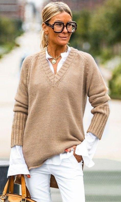 Ideas de looks con suéteres tejidos