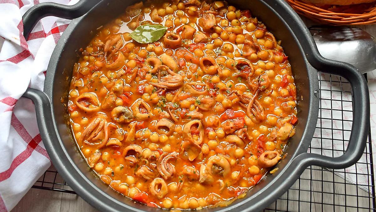 garbanzos con calamares