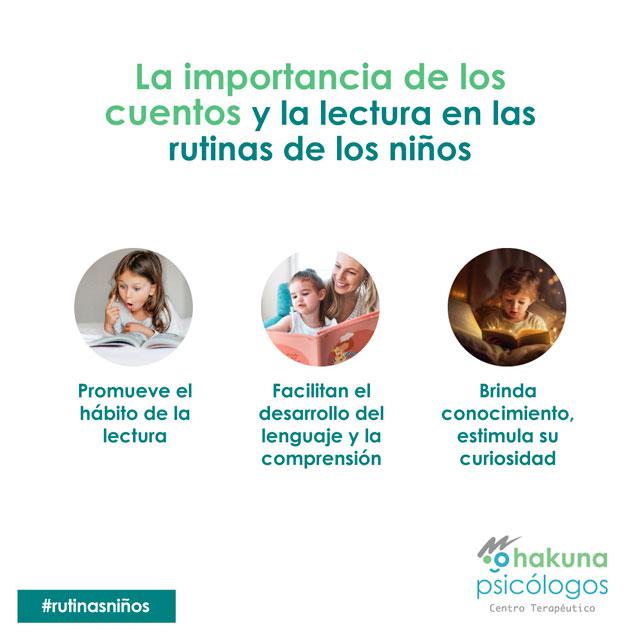 La importancia de los cuentos y la lectura en las rutinas de los niños