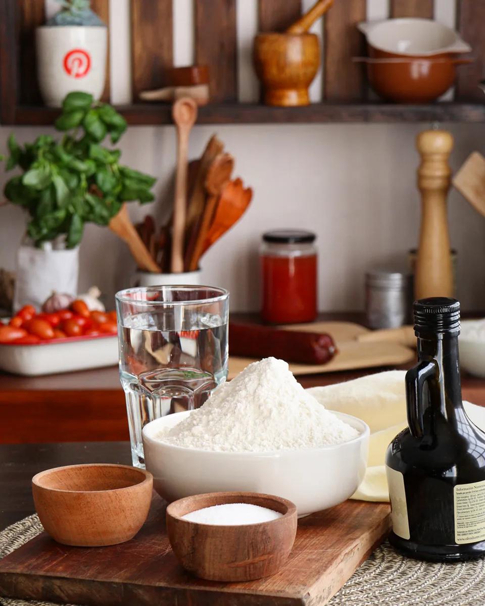 focaccia casera tomate romero ingredientes