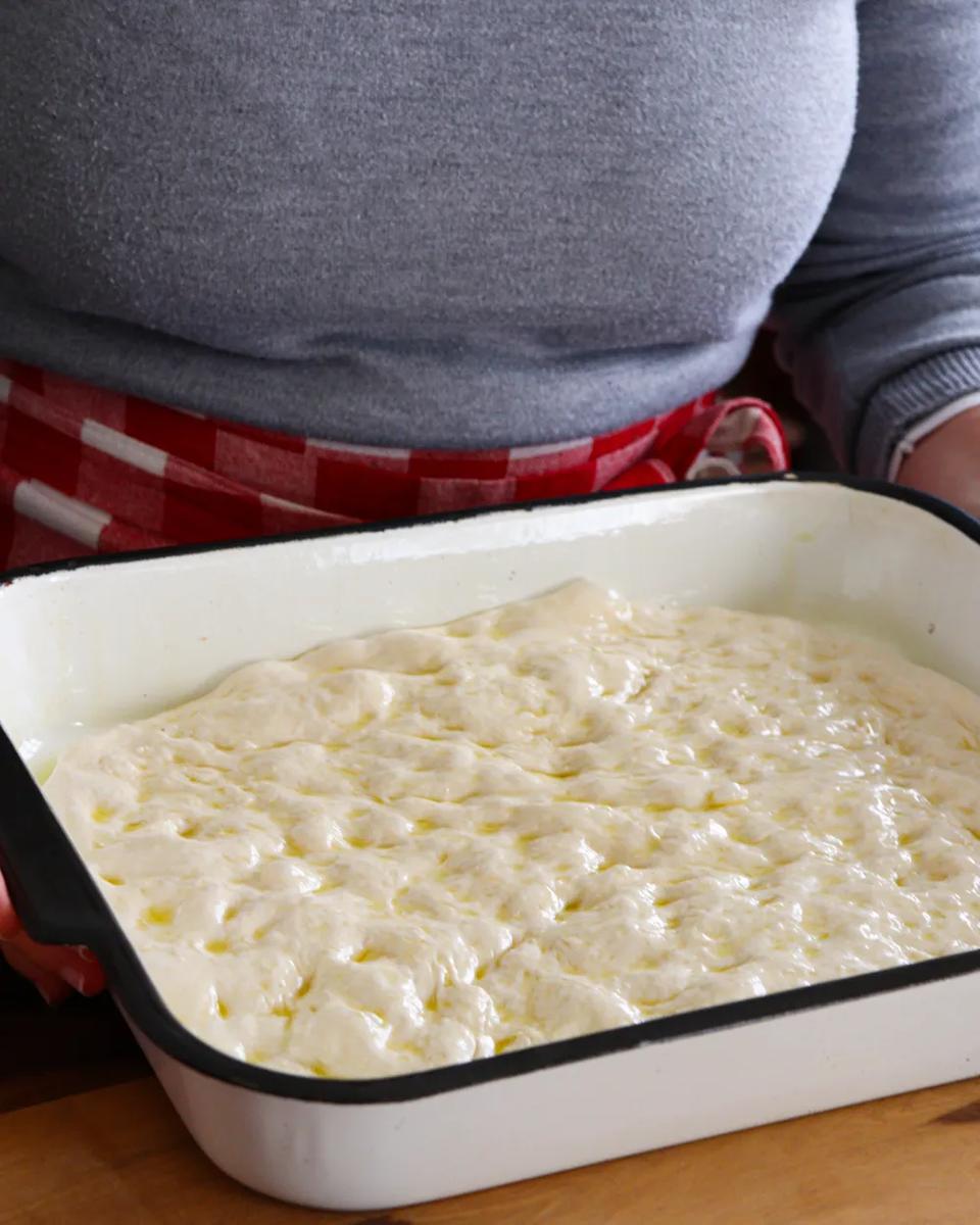 focaccia casera tomate romero facil