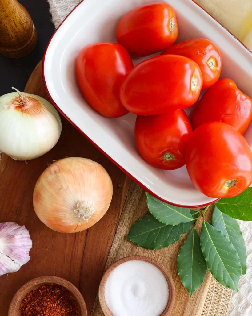 salsa tomate asados cebolla ajo