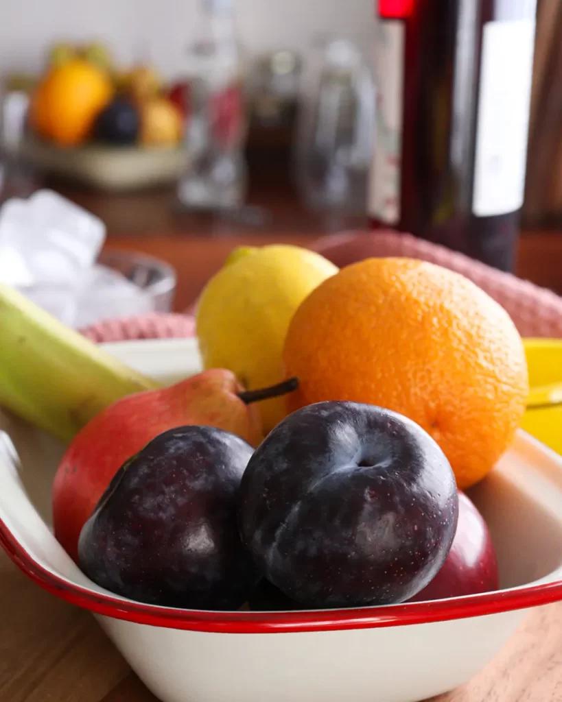 sangria frutas vino calor verano