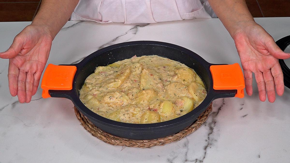 PATATAS A LA CREMA. Tiernas y deliciosas patatas con un sabor irresistible, ideales como acompañamiento de carne o pescado - Loli Domínguez - Foto 6