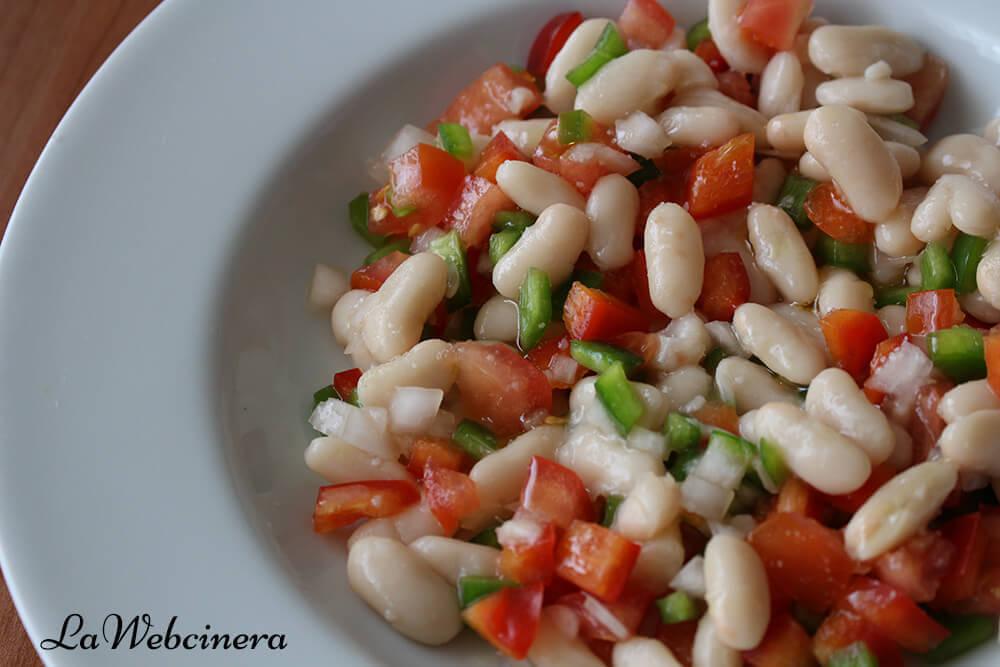ensalada de judías blancas