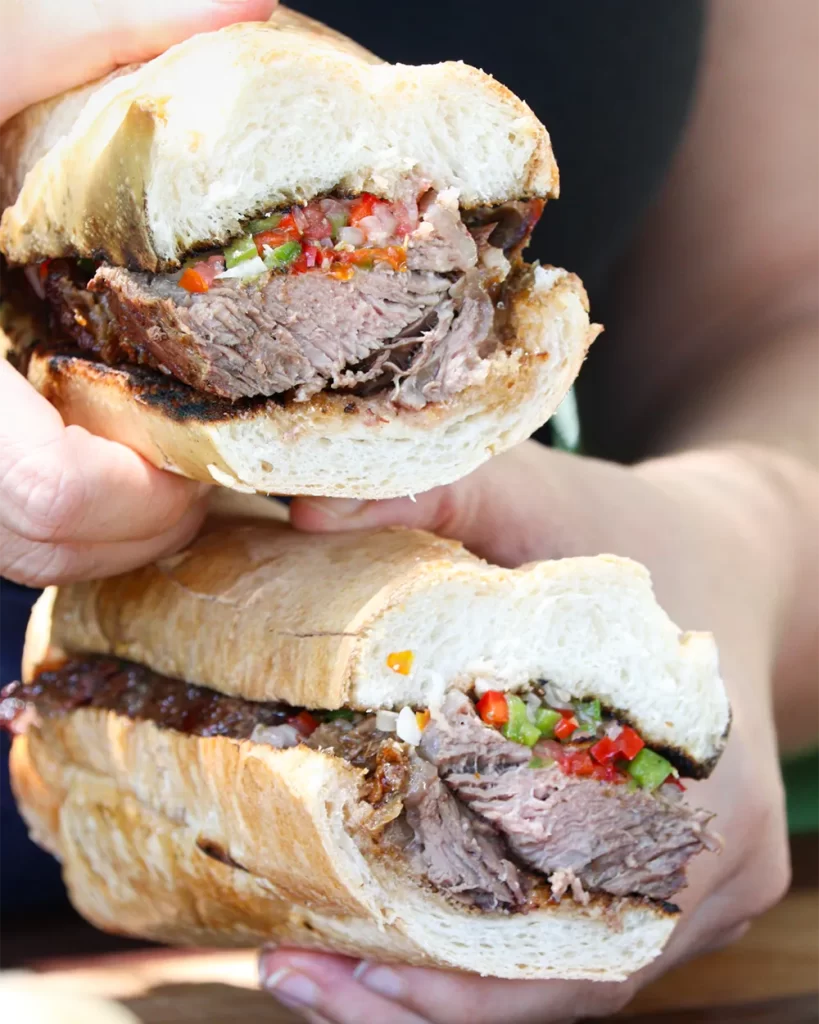 sandwich ojo de bife a la parrilla