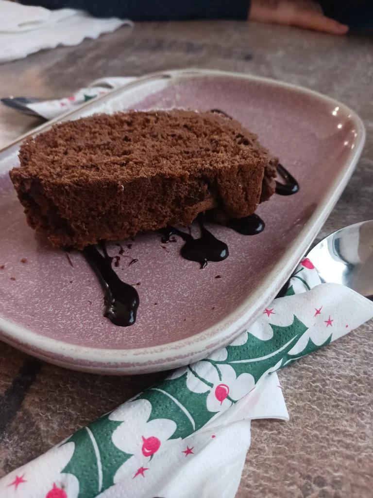 Bilberry Mill Cafe. Bushmills, tarta de chocolate