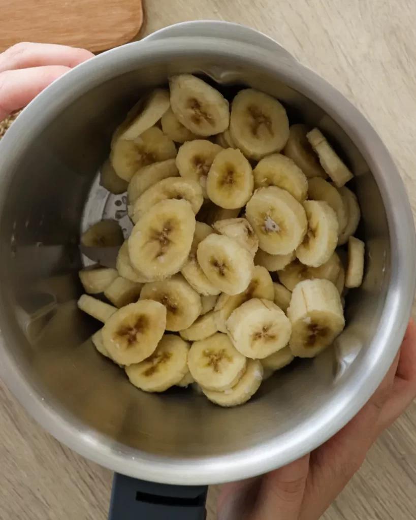 helado banana procesadora licuadora