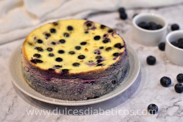 tarta de queso y arandanos al horno