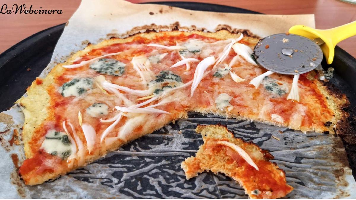pizza con base de coliflor