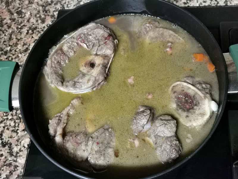 Caldo verduras al osobuco