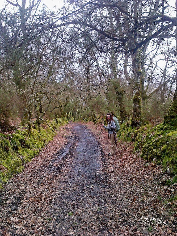 Noelia de ruta por el Camino