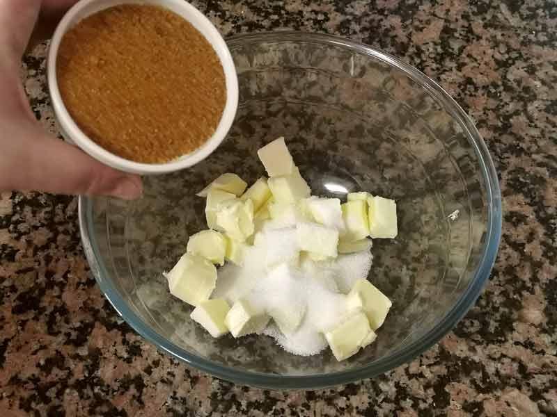 Azucar blanca morena mantequilla