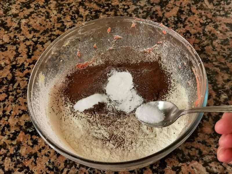 Cacao bicarbonato levadura sal