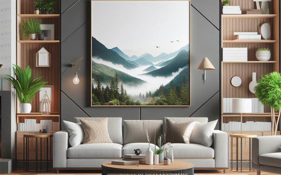 Ideas creativas para decorar una pared grande