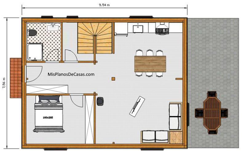 plano de casa de campo