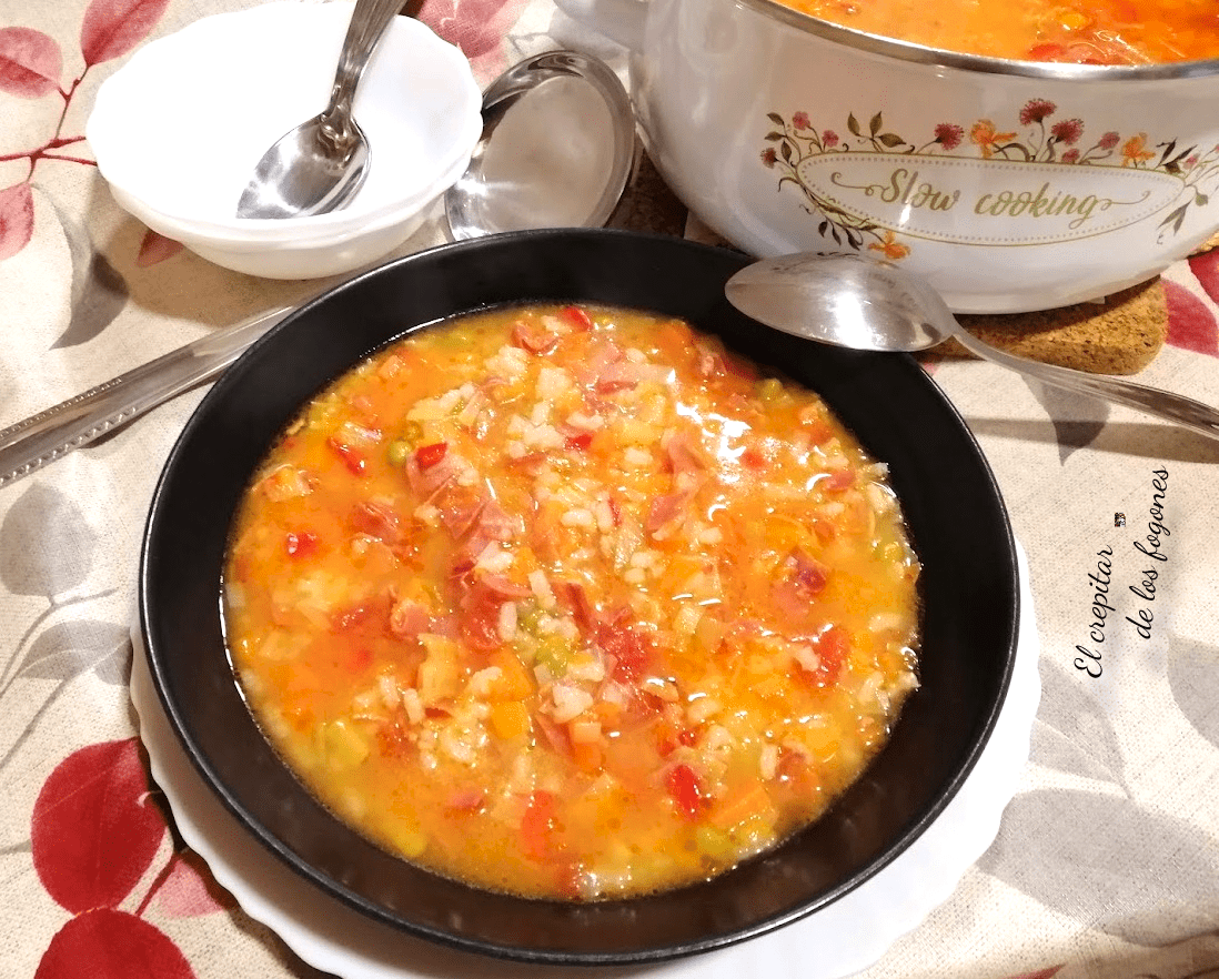 sopa de arroz