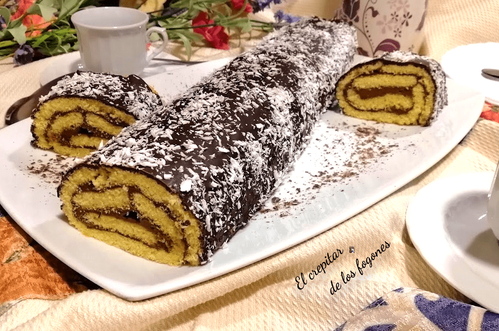 brazo de gitano de chocolate