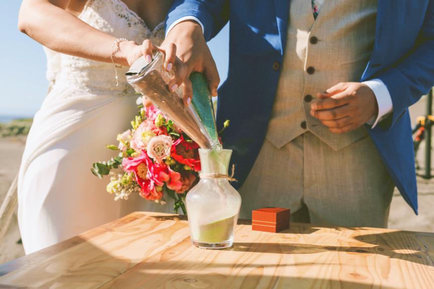 7 tipos de ceremonia de bodas, primero y más común la ceremonia de la arena