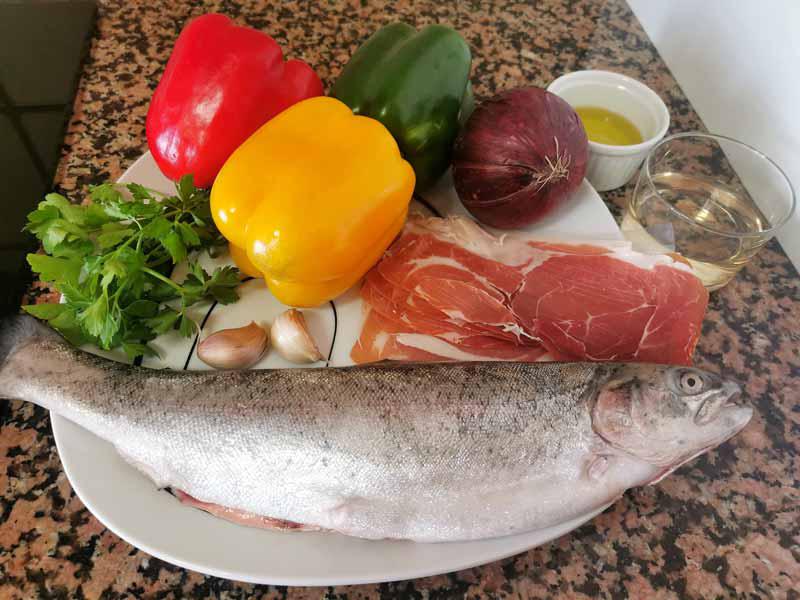 Ingredientes trucha al horno