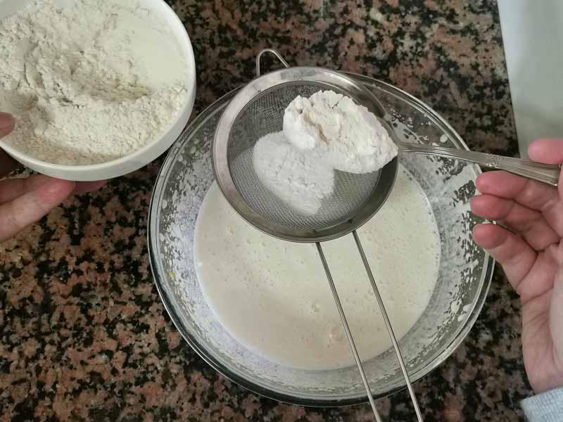 Tamiza harina levadura
