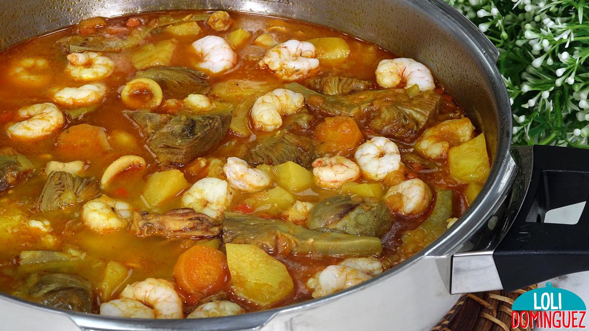 GUISO DE PATATAS CON CALAMARES. Delicioso guiso saludable, fácil, rápido de hacer y muy económico, en época de cuaresma y Semana Santa esta receta es ideal