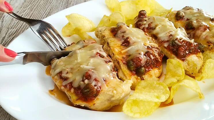 Pechugas de pollo sabor pizza