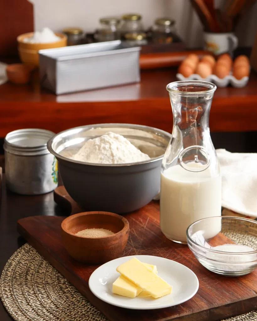 ingredientes para pan de molde