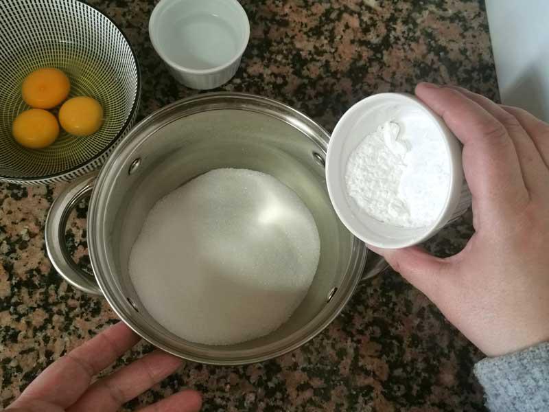 Mezcla azucar y maicena