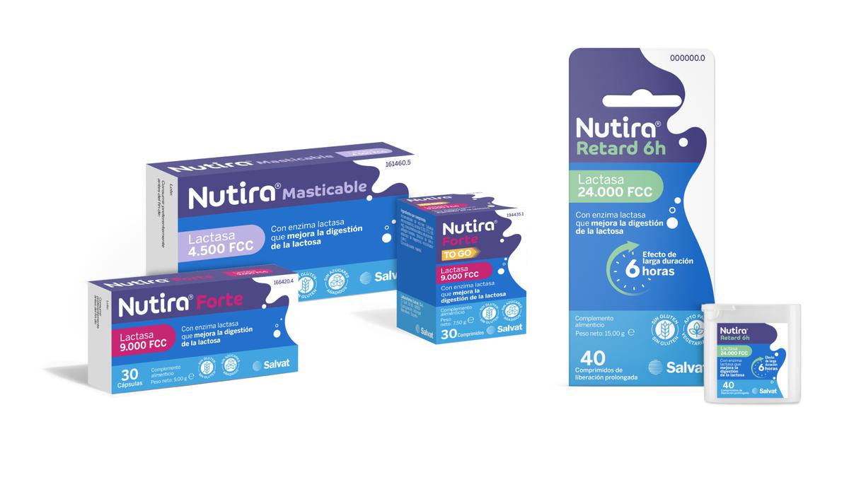 Complementos de lactasa Nutira de Laboratorios Salvat