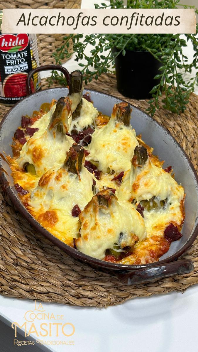 Alcachofas confitadas con salsa bechamel La cocina de Masito