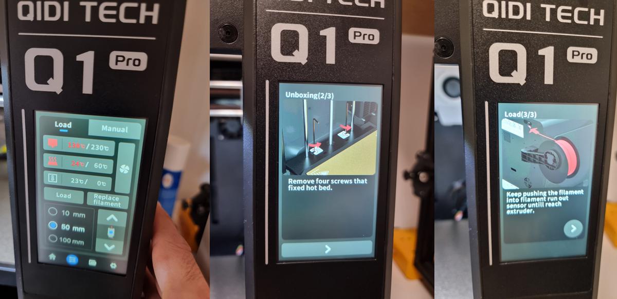 Qidi Tech Q1 Pro - Pantalla táctil