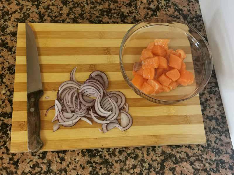 Corta cebolla en juliana