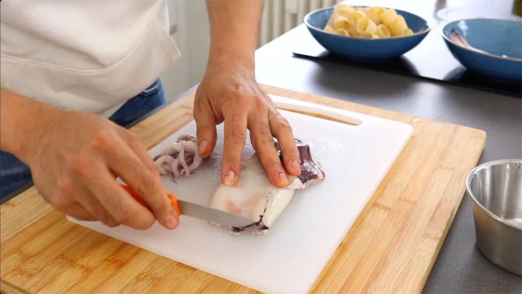 quitar piel calamares