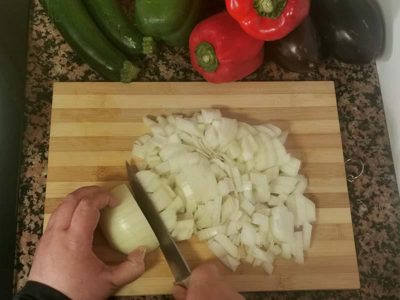 Cebolla cortar