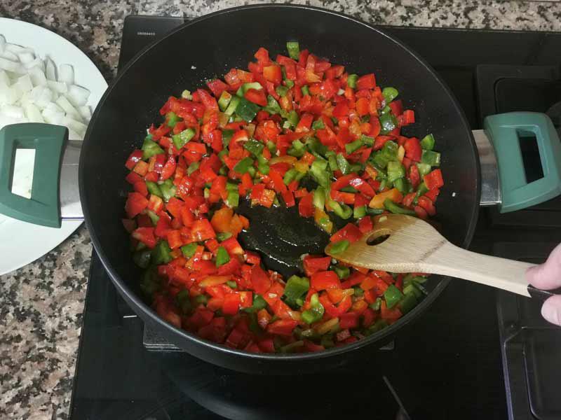 Pimiento rojo y verde